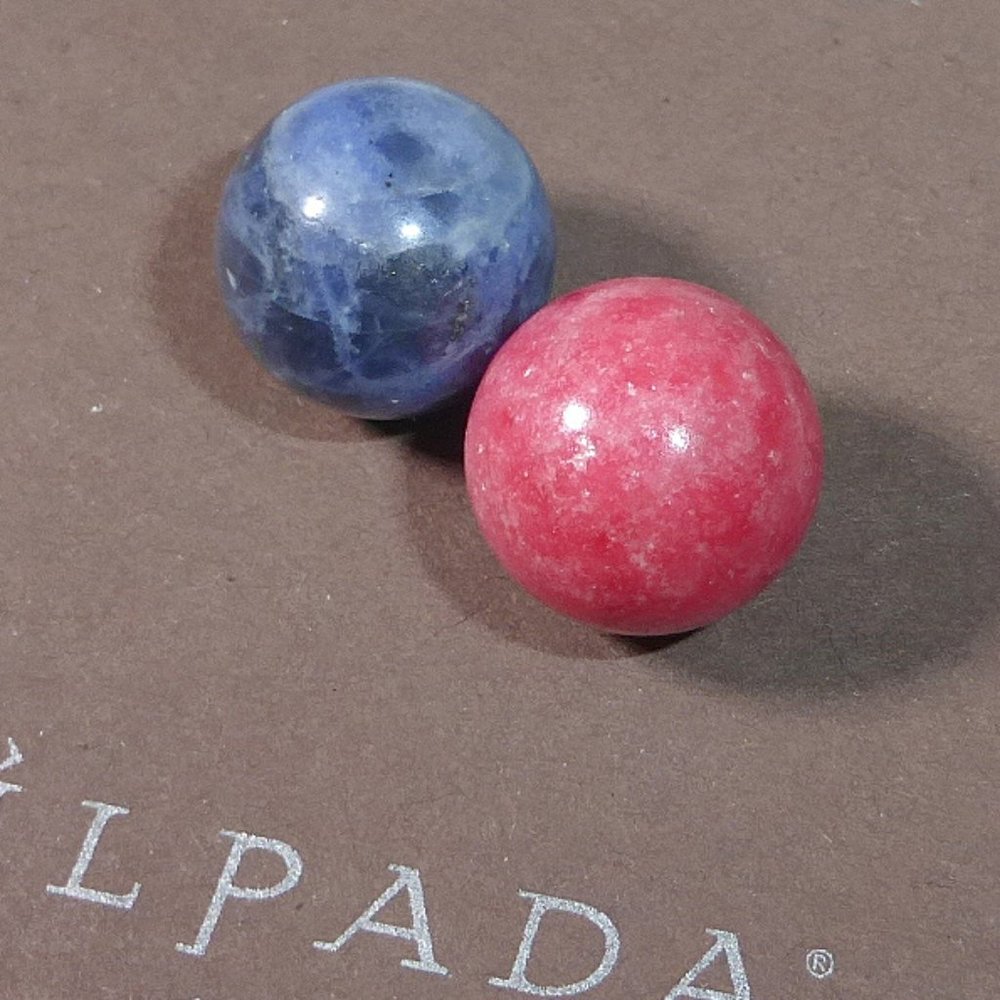 Silpada R0328 Red Jade and Blue Sodalite Interchangeable Balls for Ring